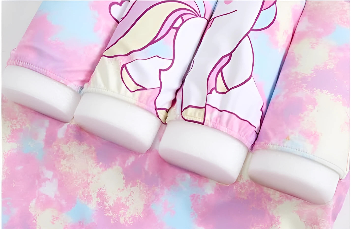 Flytande Baddräkt för Barn Rosa Pastel Unicorn