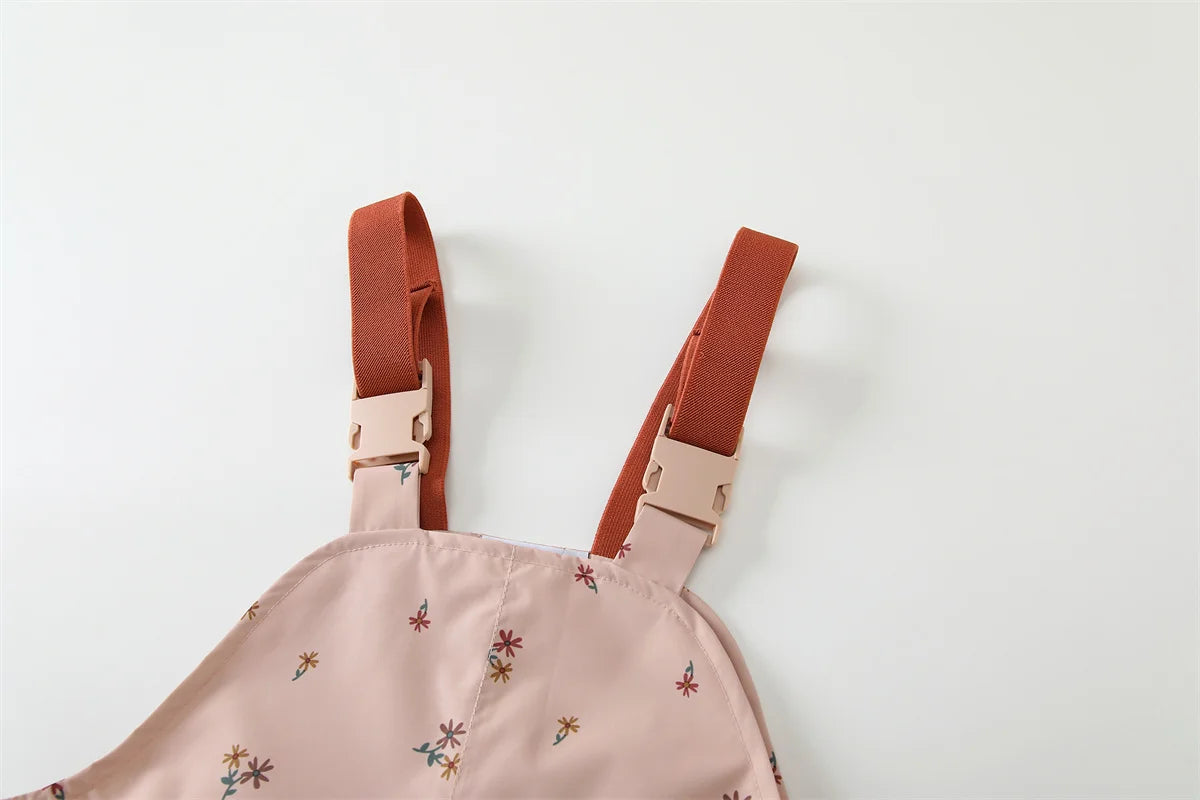 Regnkläder Set för Barn - Rosa och Blommig