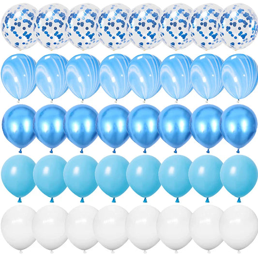 Blå Ballonger för Eleganta Baby Showers och Födelsedagsdekorationer