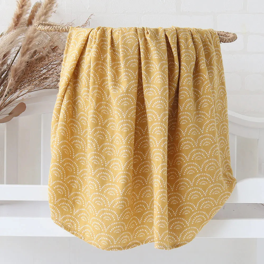 Ekologisk bambufilt för nyfödda med gula bågar