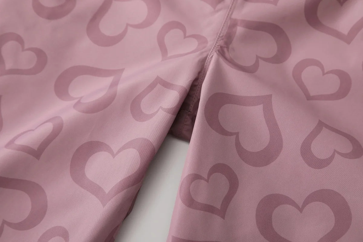 Regnkläder Set för Barn - Rosa med Hjärtan