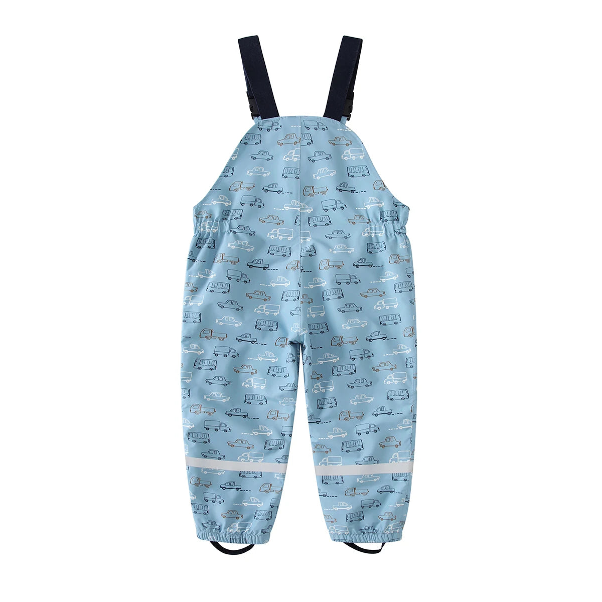 Regnkläder Set för Barn - Ljusblå med Bilar