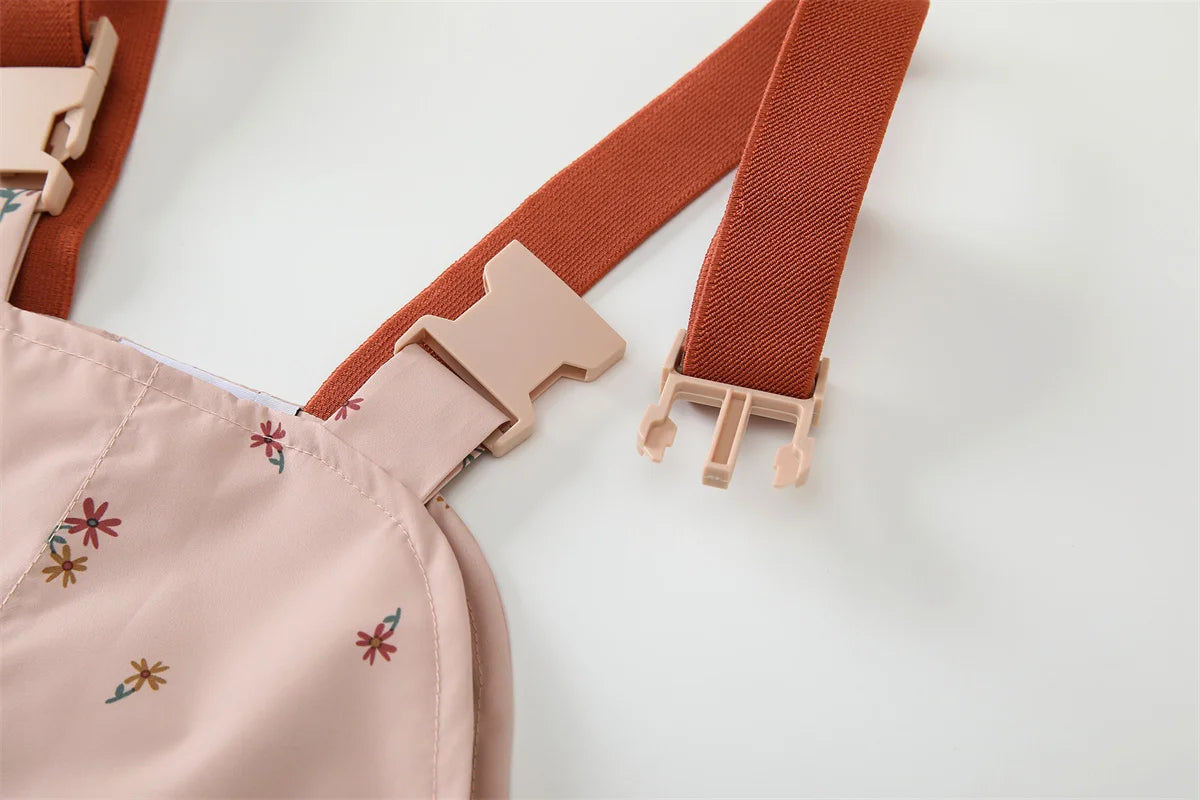 Regnkläder Set för Barn - Rosa och Blommig