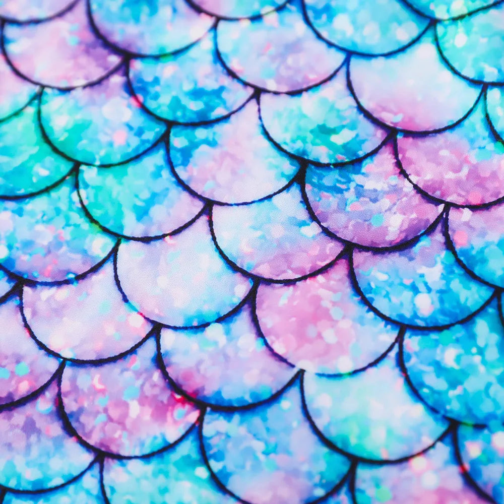 Lila Mermaid Baddräkt för Barn - Långärmad