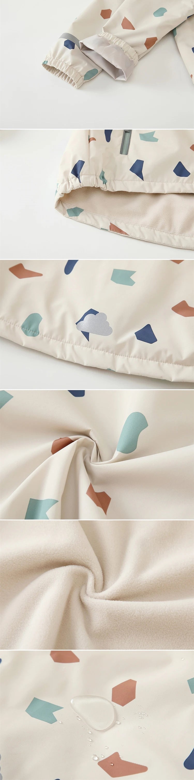 Regnkläder Set för Barn - Beige och Prickig