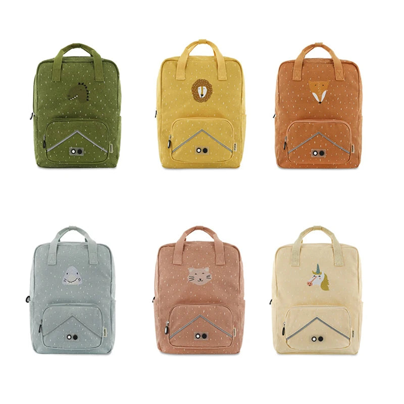 Minimalistiska barnryggsäckar med djurmotiv – skandinavisk design