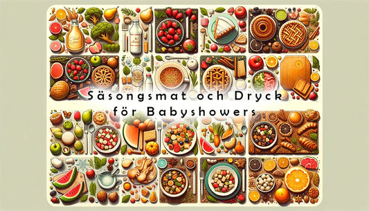 säsongsmässiga mat- och dryckesval för baby shower