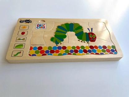 Montessori Träpussel – Den hungriga larven (Eric Carle)