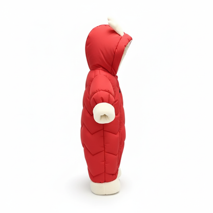 Röd Baby Vinterdräkt Jumpsuit med Horn