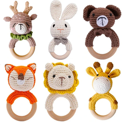 Virkad Älg Baby Bitring med Skallra