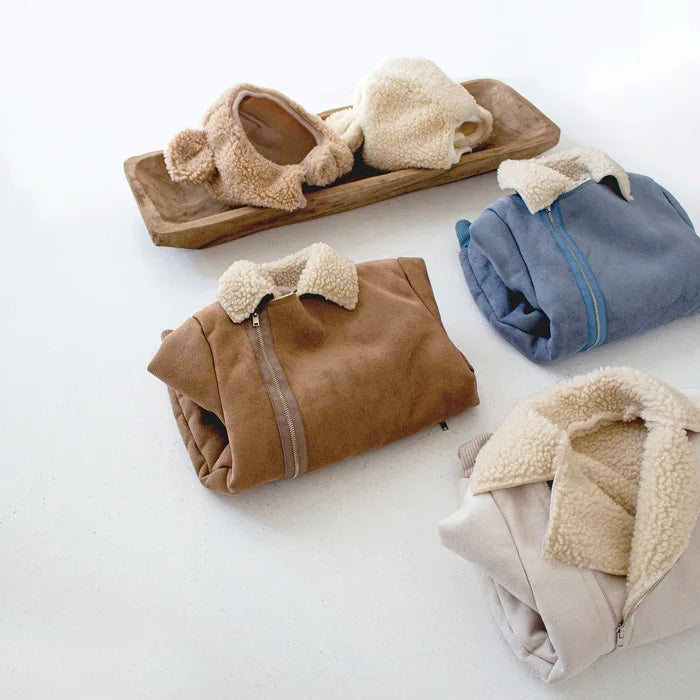 Brun Kashmir Baby Jumpsuit med Teddy Fodring