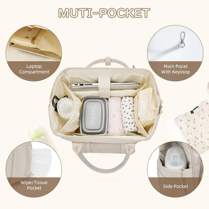 Blå Elegant Skötväska Ryggsäck för Babyförvaring
