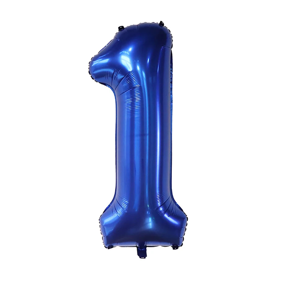 Sifferballong Mörkblå för Barnkalas och Baby Shower