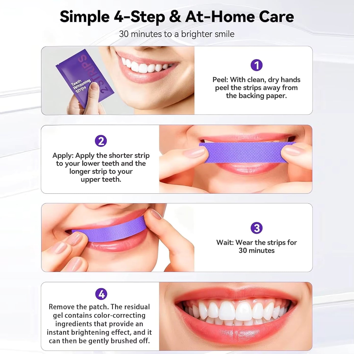 Purple Teeth Whitening Strips