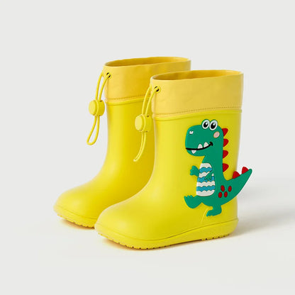 Dino Gummistövlar 3D Design - Gul, Grön, Rosa