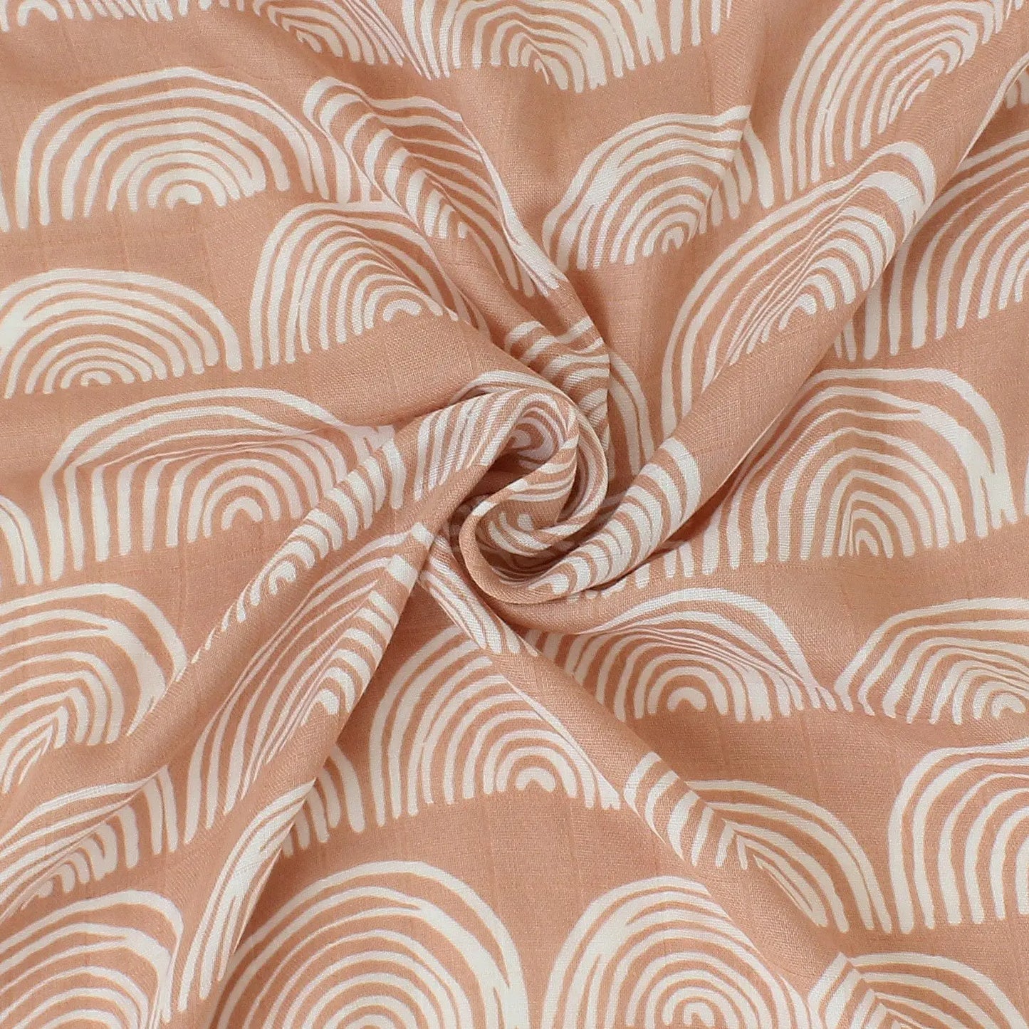 Rosa Muslin Baby Filt med Regnbåge