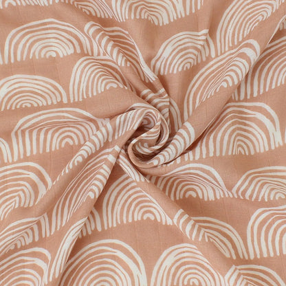 Rosa Muslin Baby Filt med Regnbåge