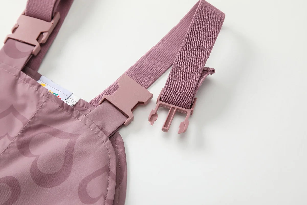 Regnkläder Set för Barn - Rosa med Hjärtan