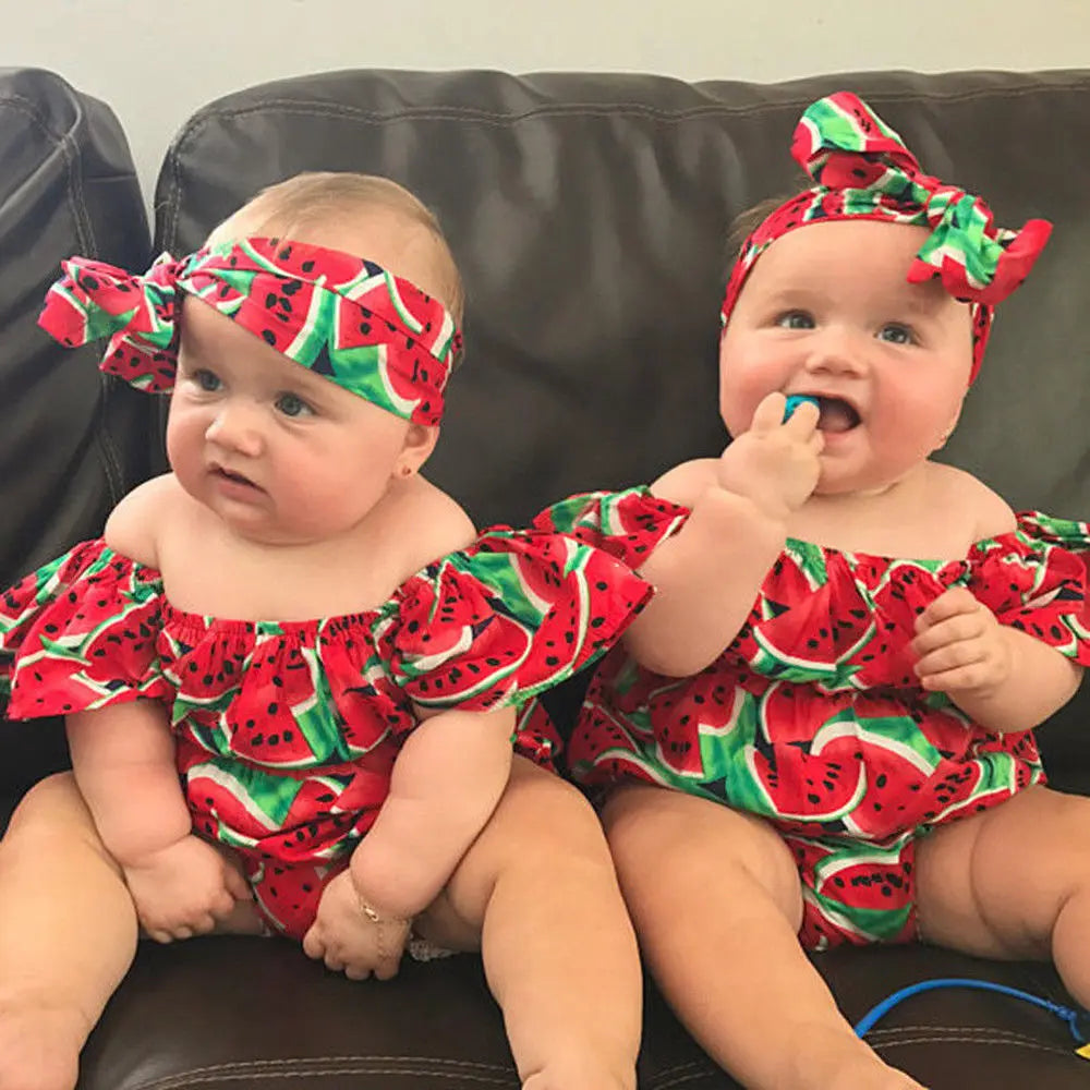 Somrig Baby Body med Vattenmelon