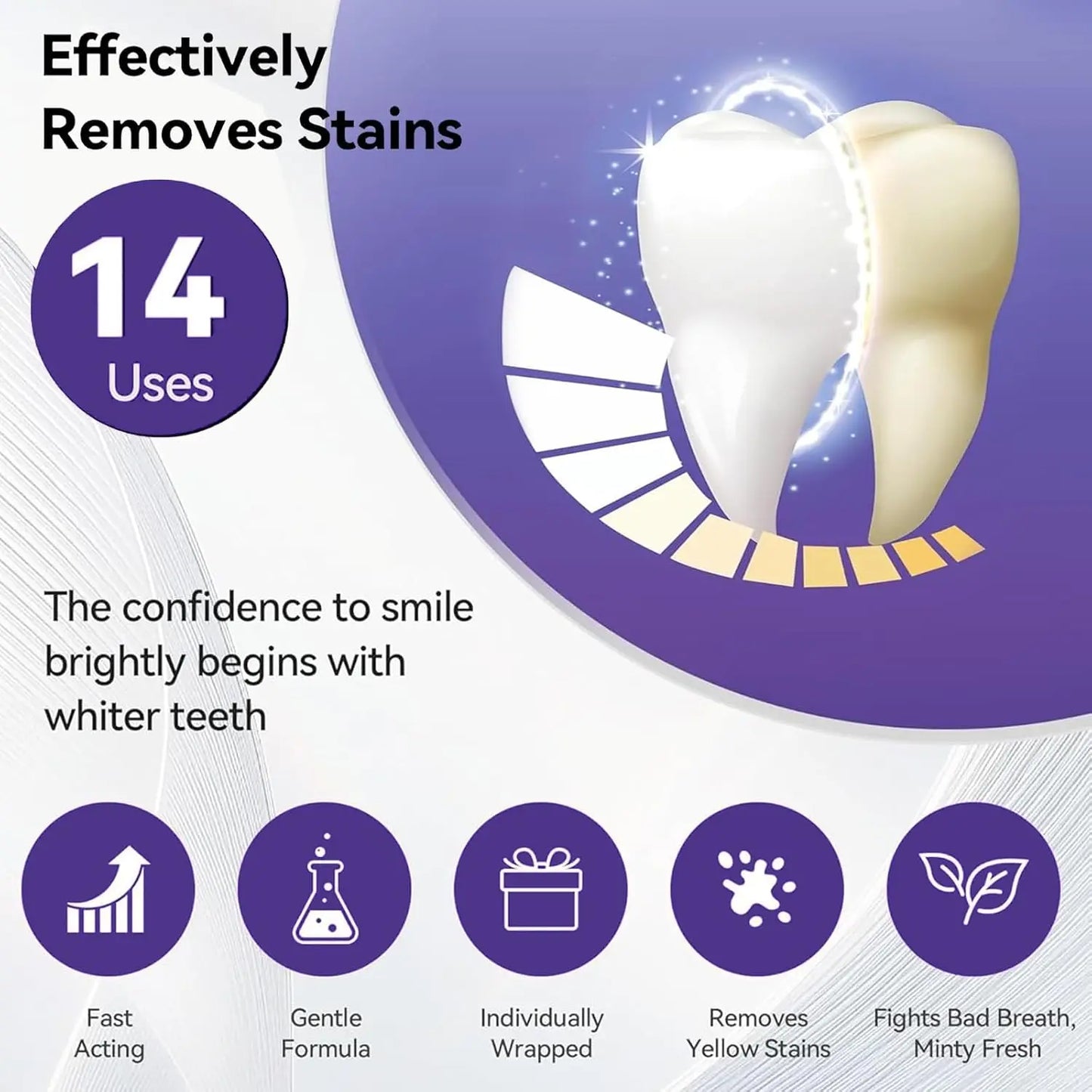 Purple Teeth Whitening Strips