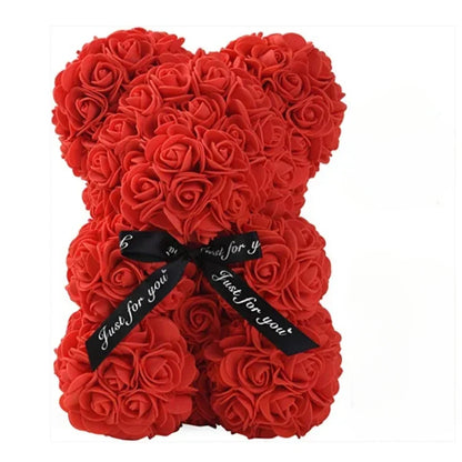 Rosnalle Teddy | Dekorativ Nalle av Eviga Rosor