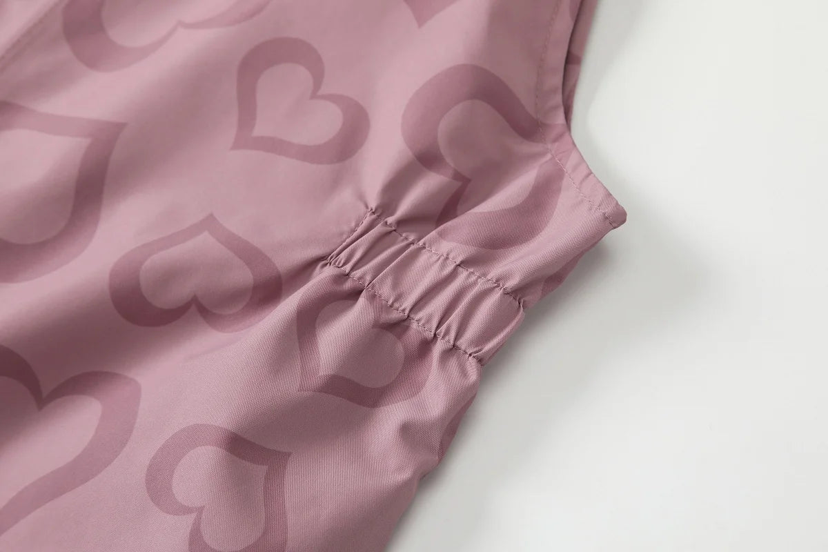 Regnkläder Set för Barn - Rosa med Hjärtan