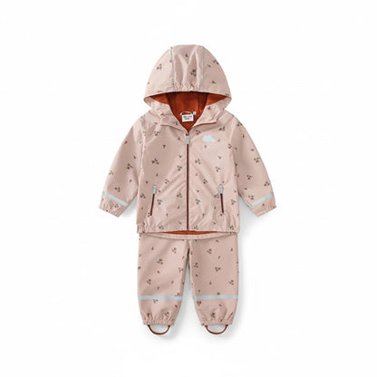 Regnkläder Set för Barn - Rosa och Blommig