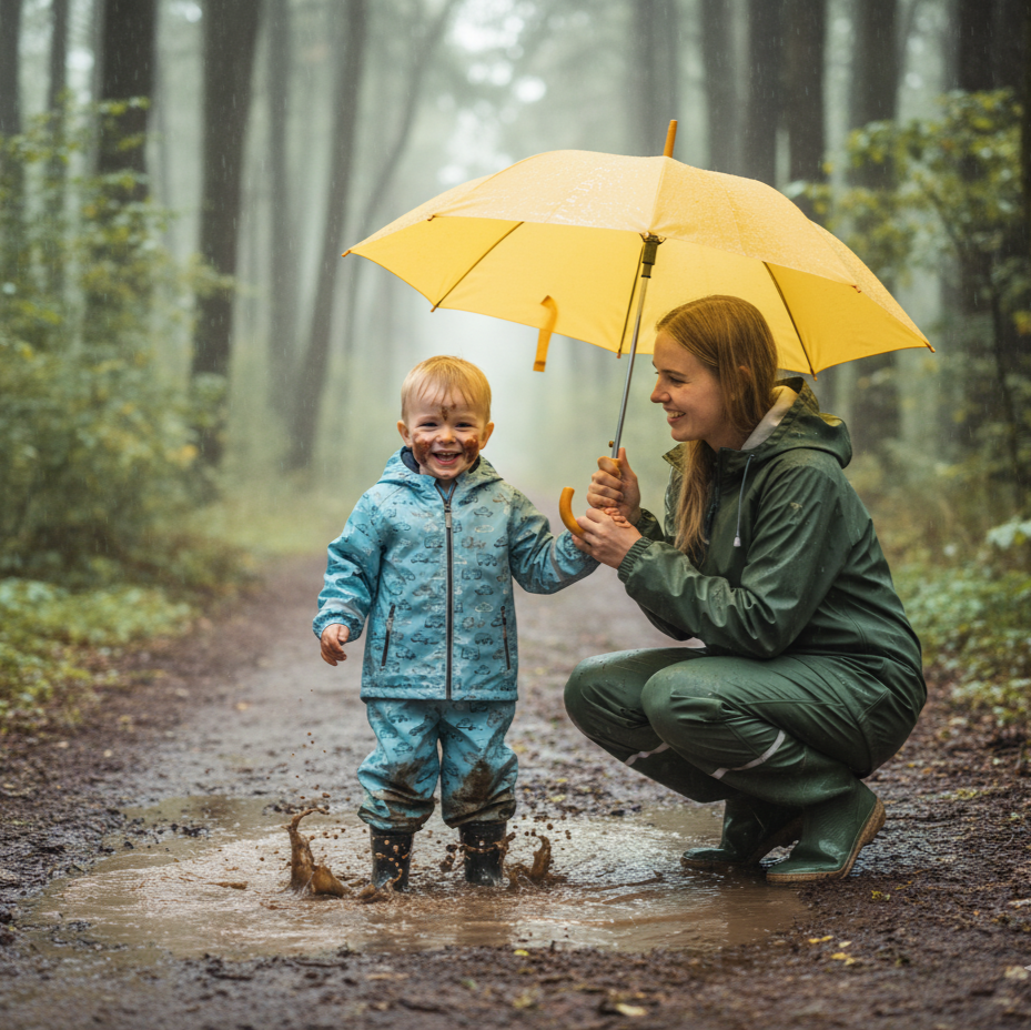 Fleecefodrat Regnjacka Ljusblå med Bilar